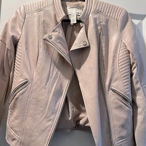 Light Blush Lined leather Jacket